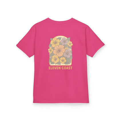 Kids Floral Hibiscus Tee Lemon Zest 