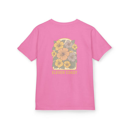 Kids Floral Hibiscus Tee Lemon Zest 