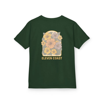 Kids Floral Hibiscus Tee Lemon Zest 