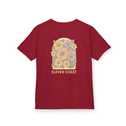 Kids Floral Hibiscus Tee Lemon Zest 