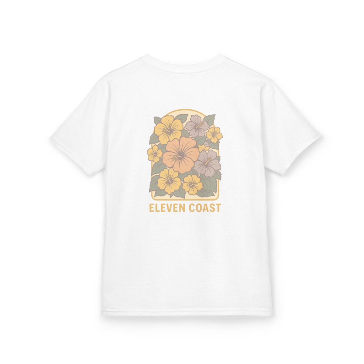 Kids Floral Hibiscus Tee Lemon Zest 