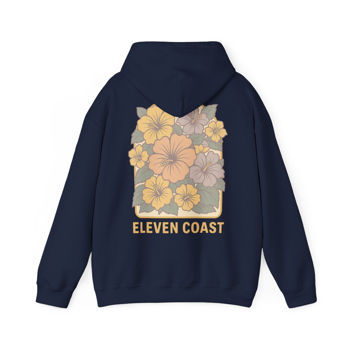 Lemon Zest Floral Hoodie For Men #en:color_navy,fr:couleur_marine
