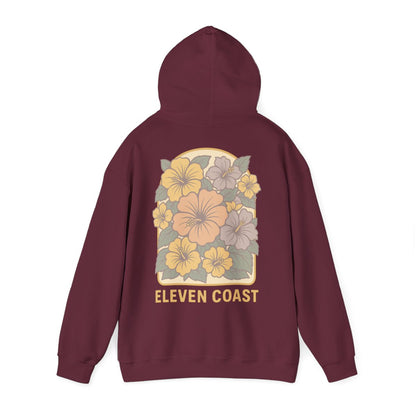 Floral Hibiscus Lemon Zest Hoodie Women 