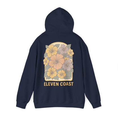 Floral Hibiscus Lemon Zest Hoodie Women 