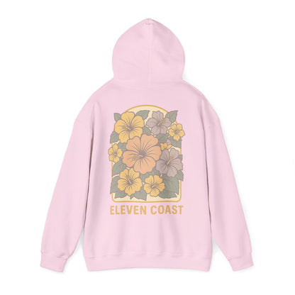 Floral Hibiscus Lemon Zest Hoodie Women 