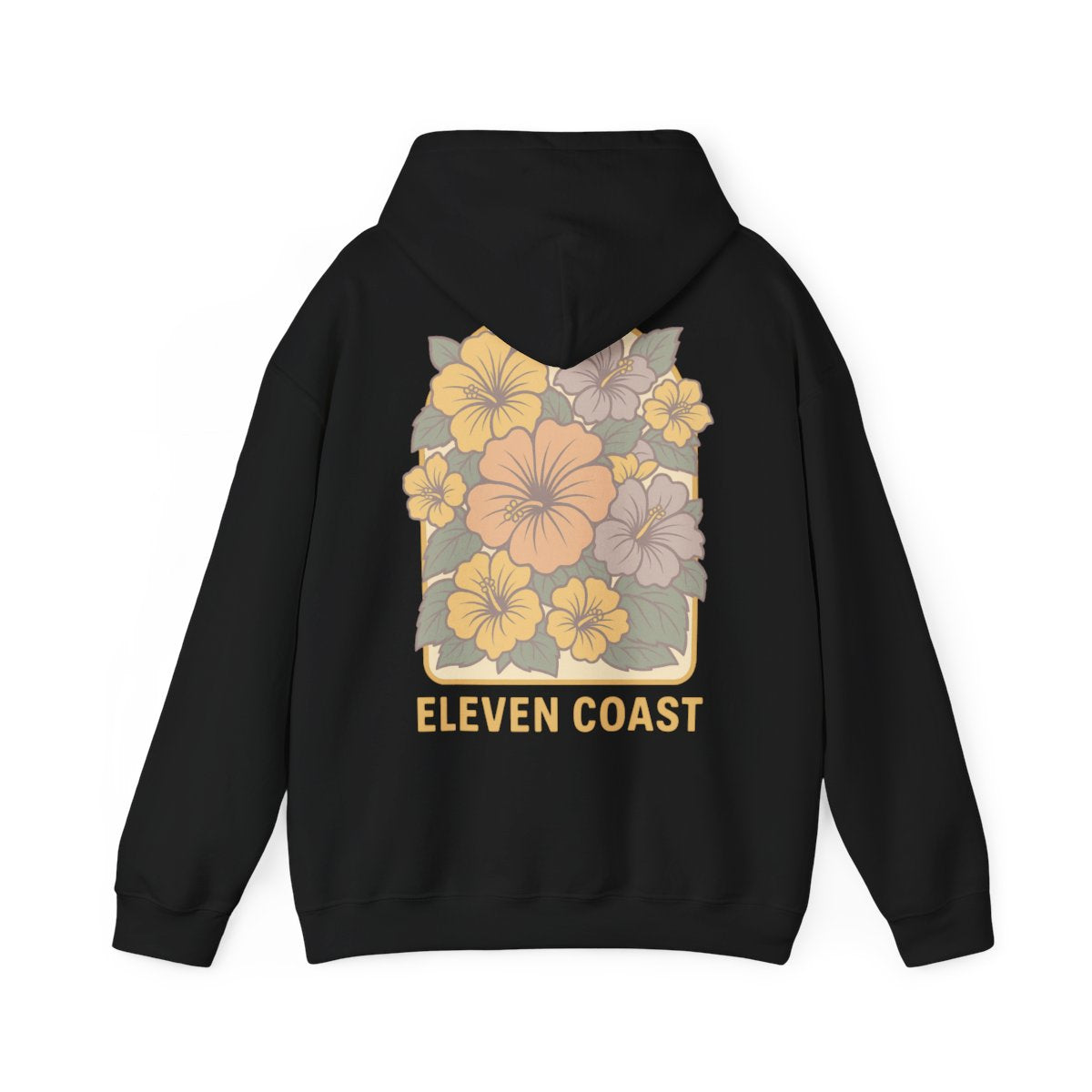 Floral Hibiscus Lemon Zest Hoodie Women #en:color_black,fr:couleur_noir