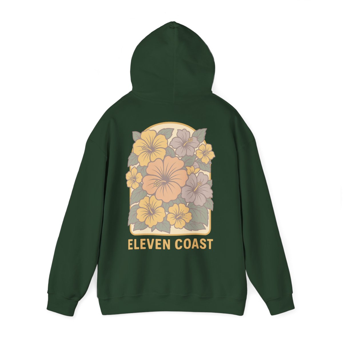 Floral Hibiscus Lemon Zest Hoodie Women 