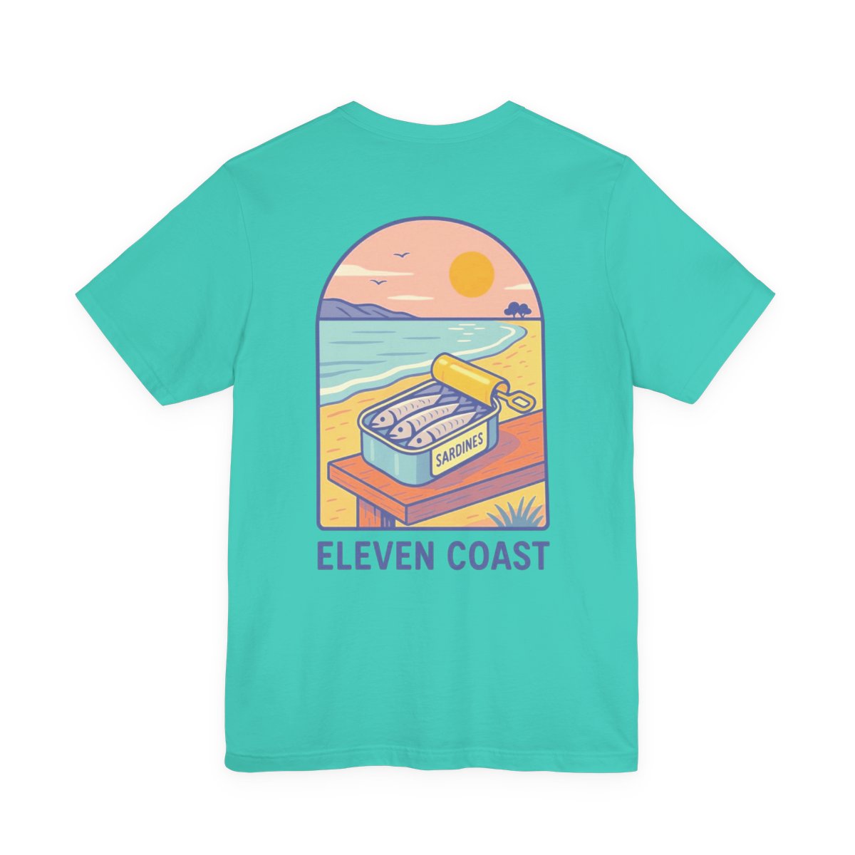Lavender Dawn Breeze Seaside T-Shirt Men #en:color_teal,fr:couleur_turquoise