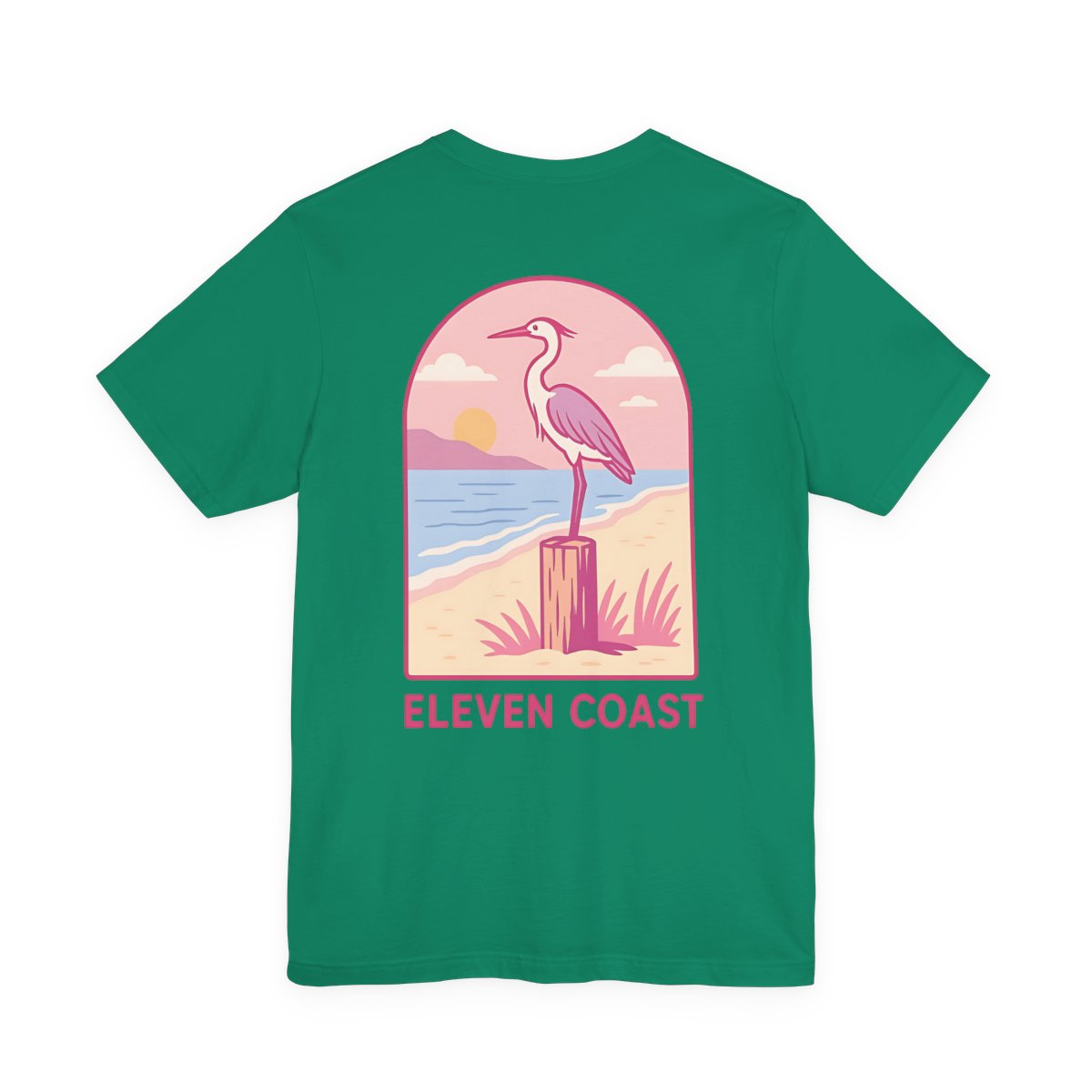 Heron Sunset T-Shirt For Men Pink 