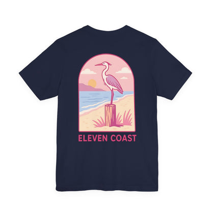 Heron Sunset T-Shirt For Men Pink 