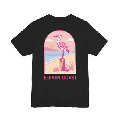 Heron Sunset T-Shirt For Men Pink 