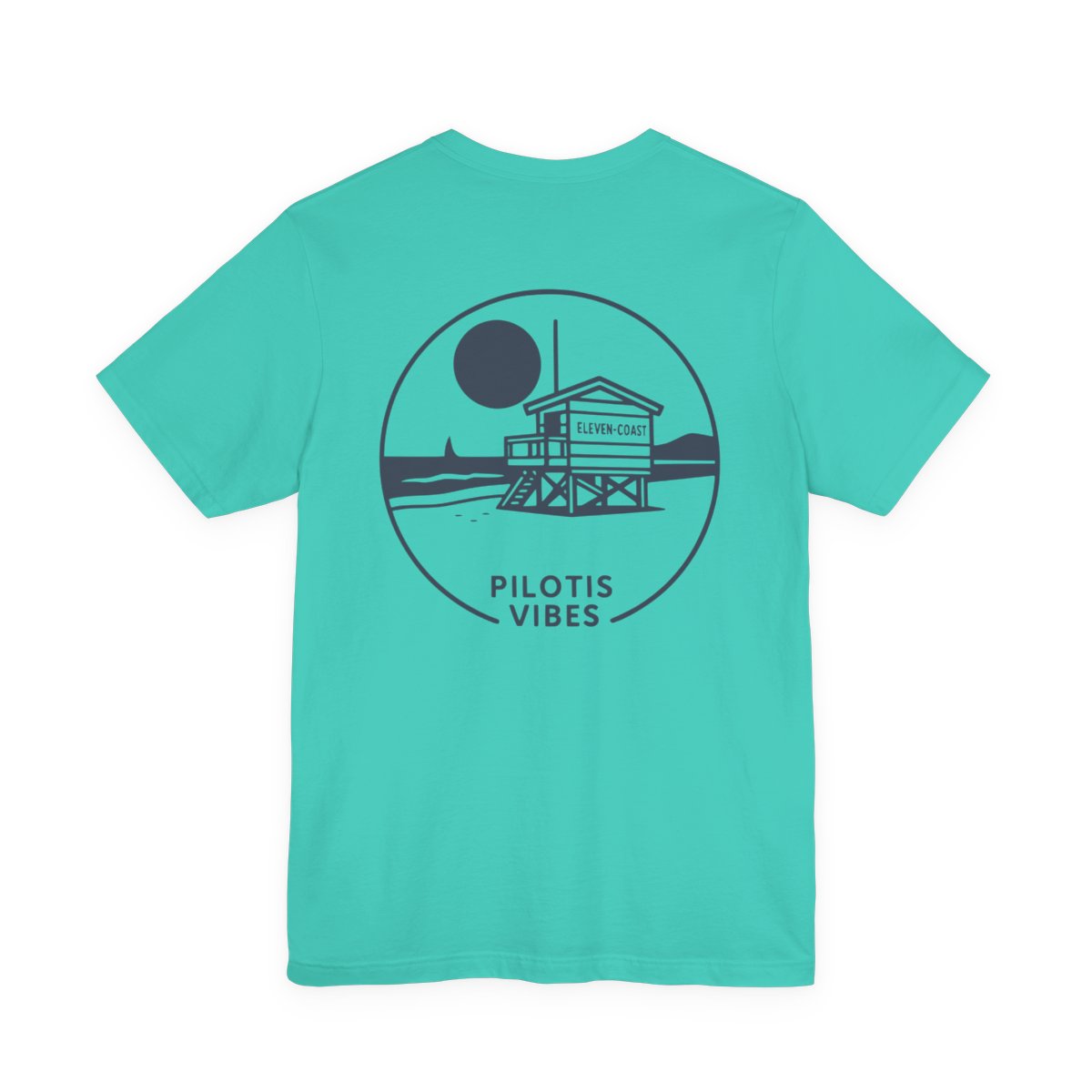 Men's Lifeguard Hut Navy T-Shirt #en:color_teal,fr:couleur_turquoise
