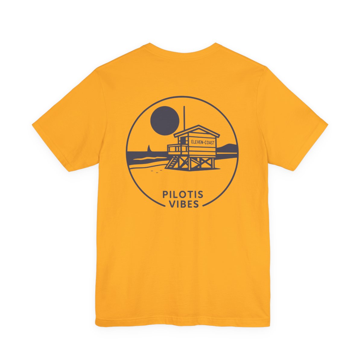 Men's Lifeguard Hut Navy T-Shirt #en:color_gold,fr:couleur_or