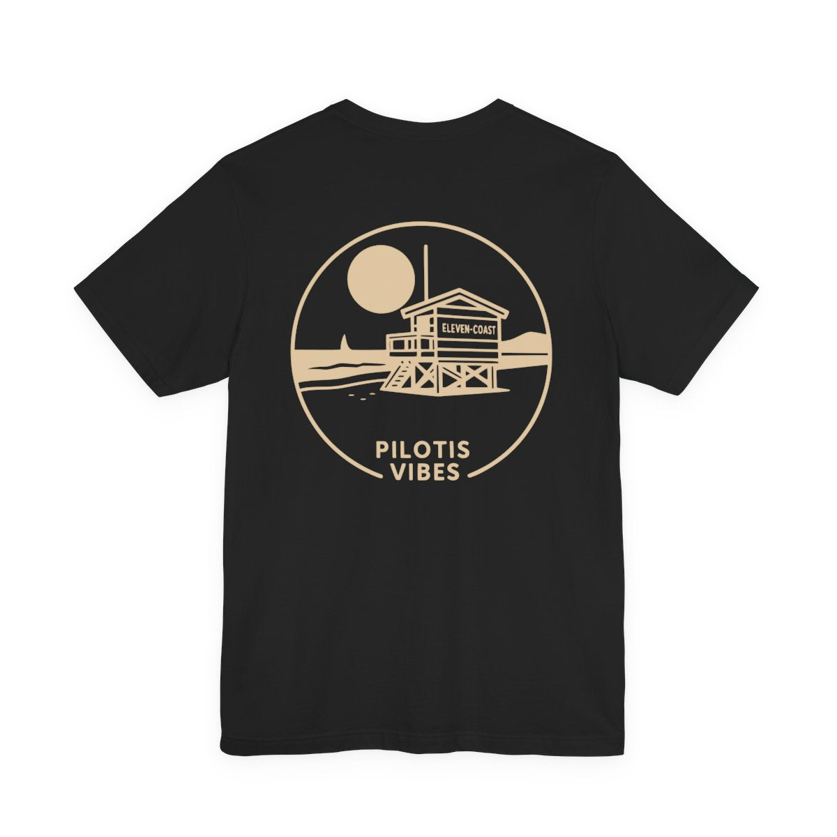 Men's Stilt Hut T-Shirt Pilotis Vibes #en:color_black,fr:couleur_noir
