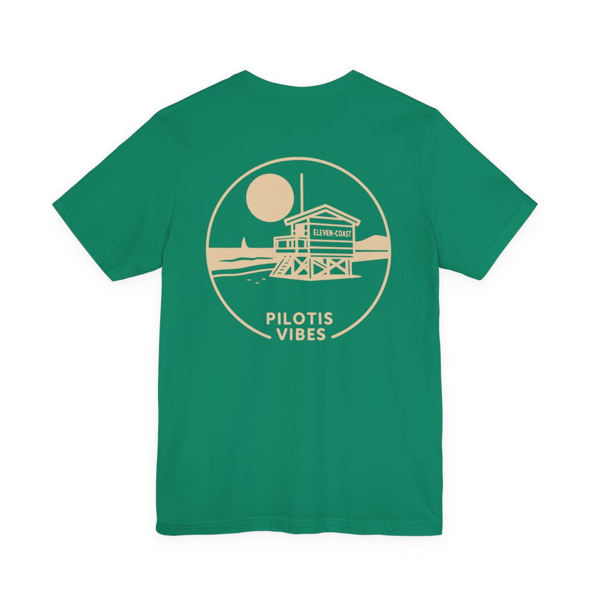 Men's Stilt Hut T-Shirt Pilotis Vibes #en:color_kelly,fr:couleur_vert-kelly