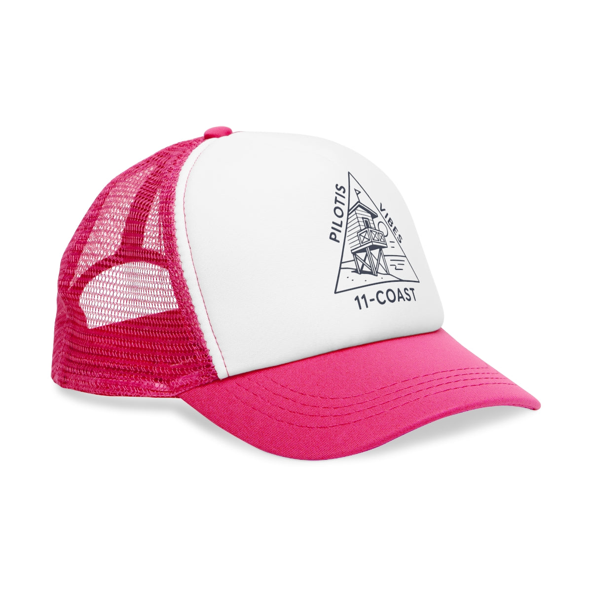 Men’s Navy Badge Cap Pilotis Vibes #en:color_pink,fr:couleur_rose