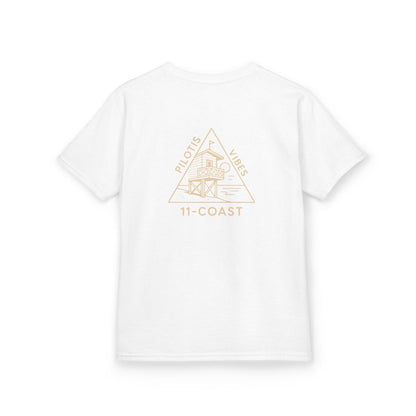 Kids Beach Hut Badge Shirt Sand Beige 