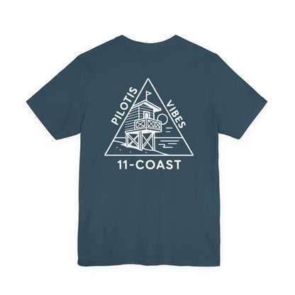 Mens Pilotis Vibes T-Shirt Geometric Badge 