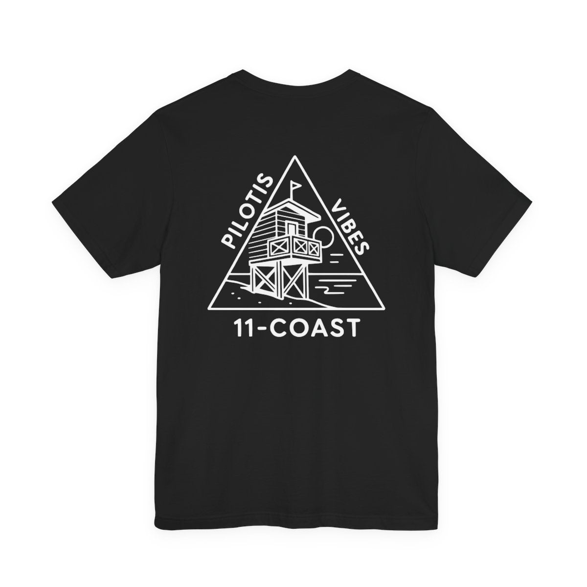 Mens Pilotis Vibes T-Shirt Geometric Badge #en:color_black,fr:couleur_noir