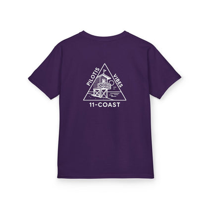Kids Geometric Beach Huts Tee White 