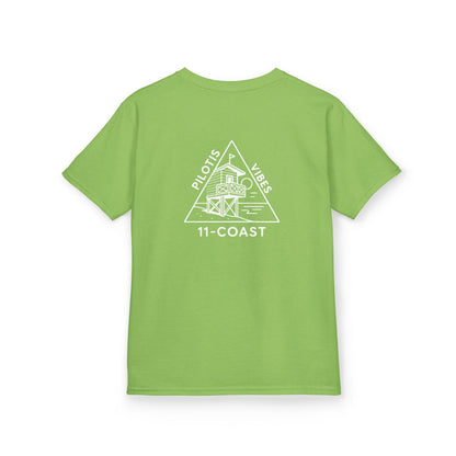 Kids Geometric Beach Huts Tee White 