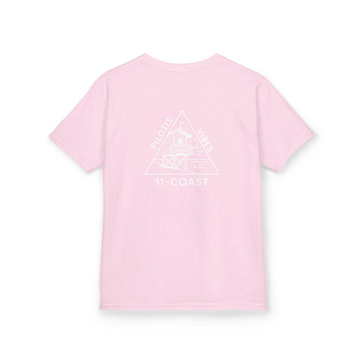 Kids Geometric Beach Huts Tee White 