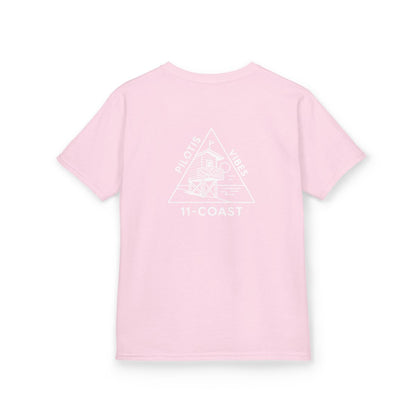 Kids Geometric Beach Huts Tee White 