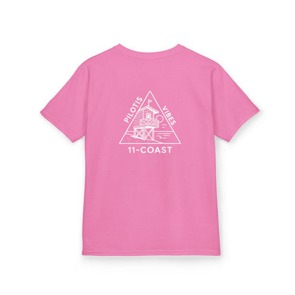 Kids Geometric Beach Huts Tee White 
