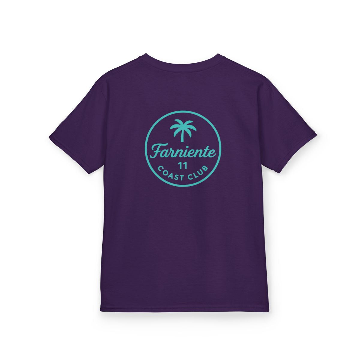 Kids Palm Tree Badge Tee Mint Aqua #en:color_purple,fr:couleur_violet-fonce