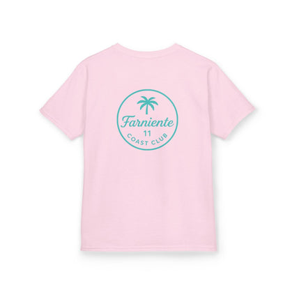 Kids Palm Tree Badge Tee Mint Aqua 