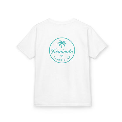 Kids Palm Tree Badge Tee Mint Aqua 