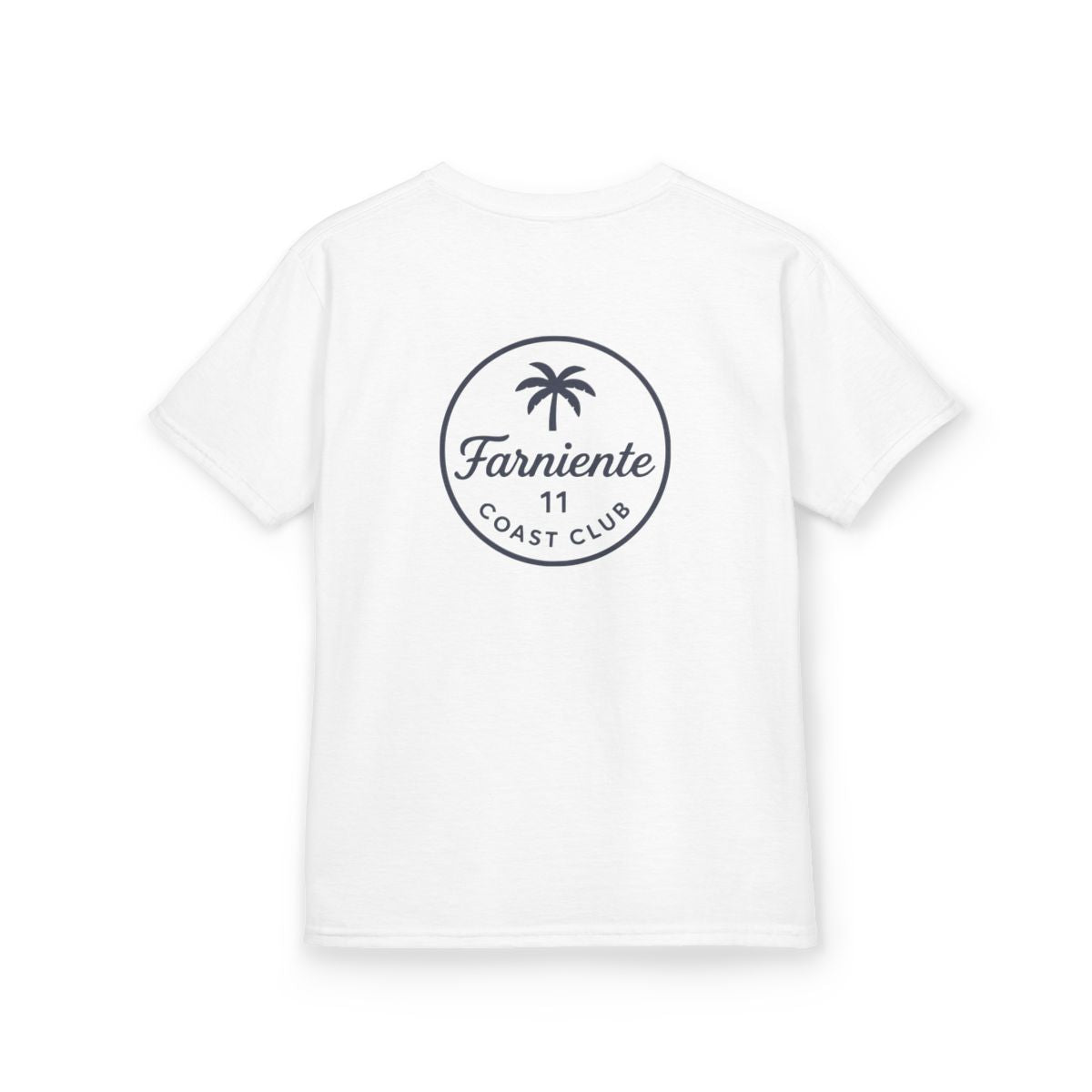 Kids Palm Tree Badge Tee Navy #en:color_white,fr:couleur_blanc