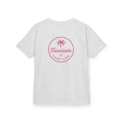 Kids Palm Badge Tee Pop Pink 