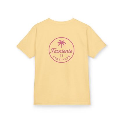 Kids Palm Badge Tee Pop Pink 