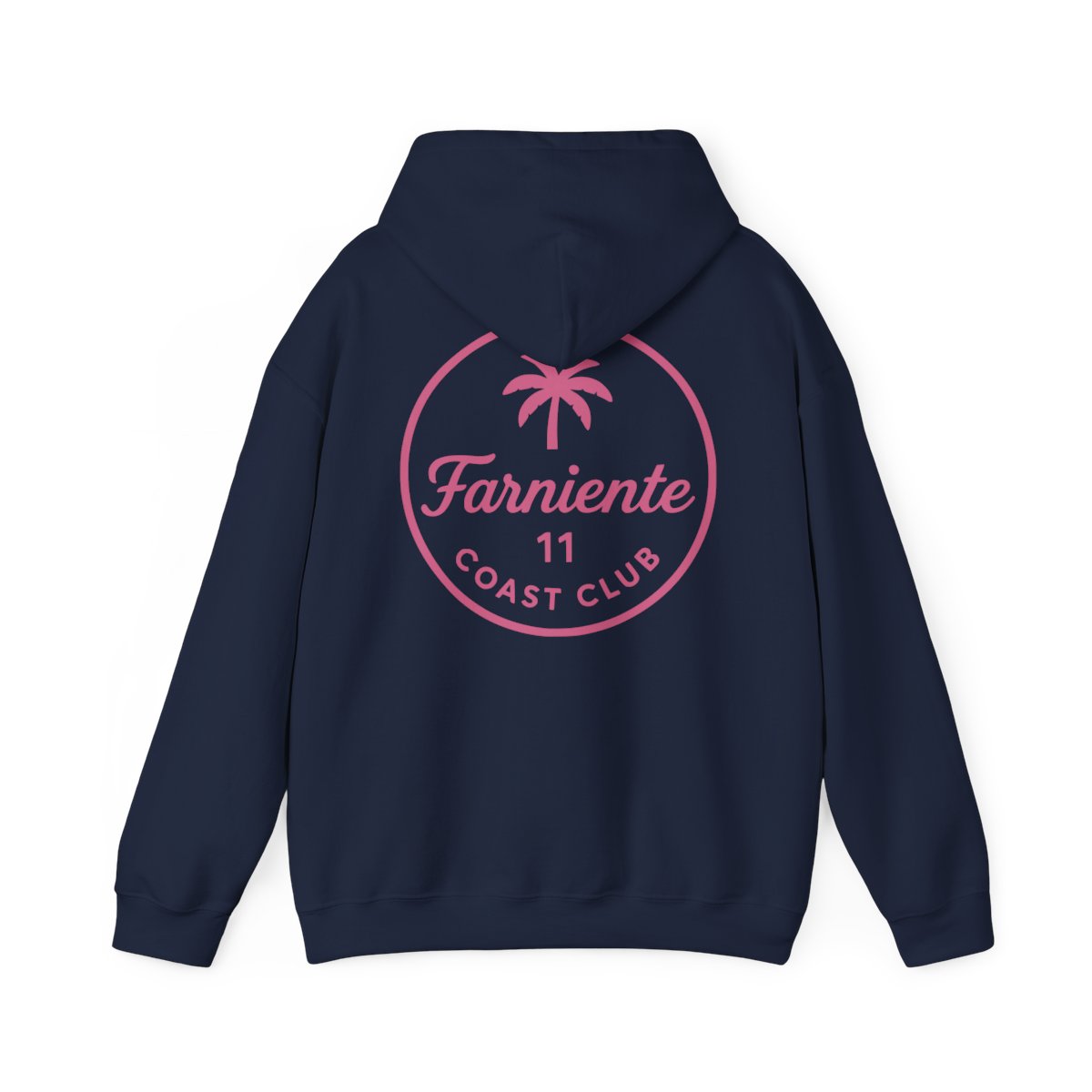 Men's Pink Badge Hoodie Farniente Club #en:color_navy,fr:couleur_marine