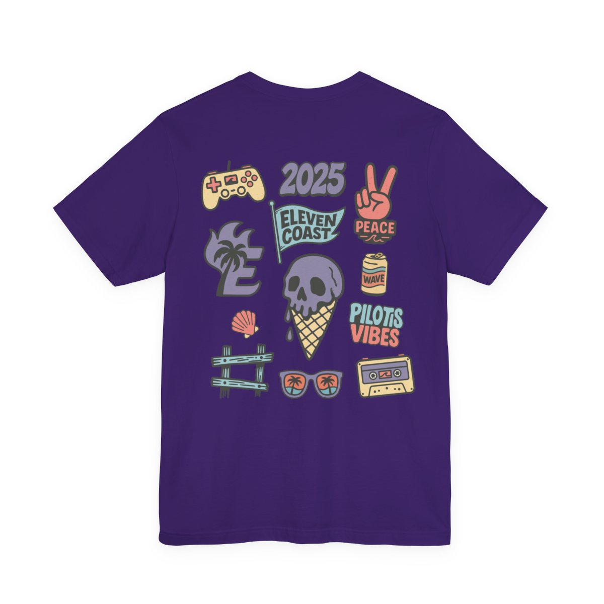 Men's Melting Skull Ice Cream T-Shirt #en:color_team-purple,fr:couleur_violet-intense