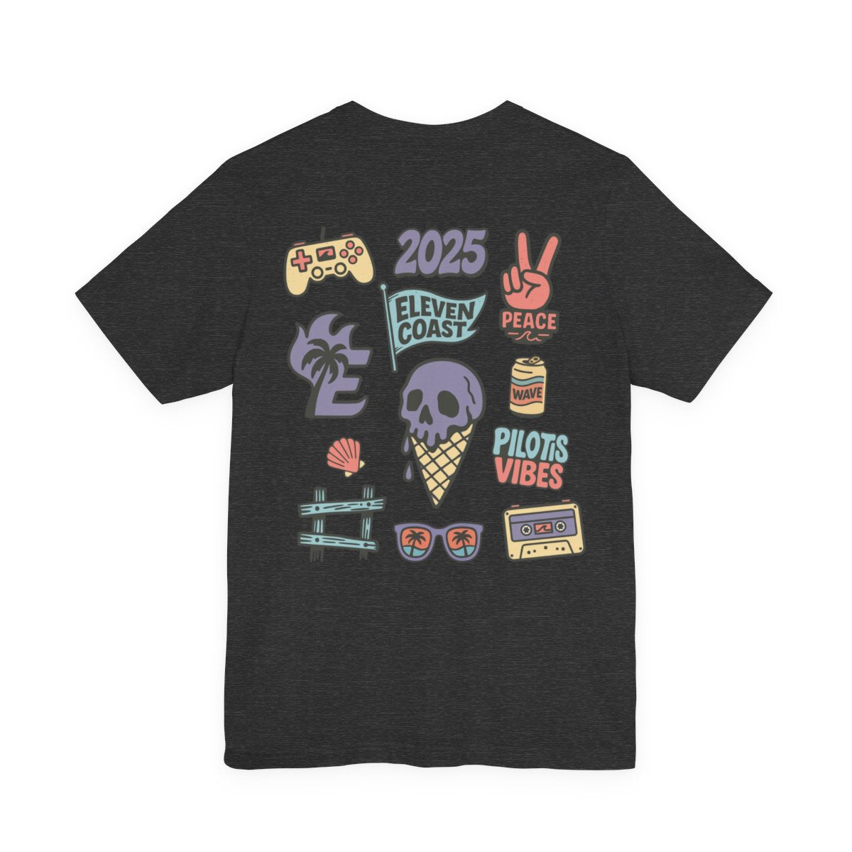 Lavender Skull Ice Cream T-Shirt Women #en:color_dark-grey-heather,fr:couleur_gris-fonce-chine
