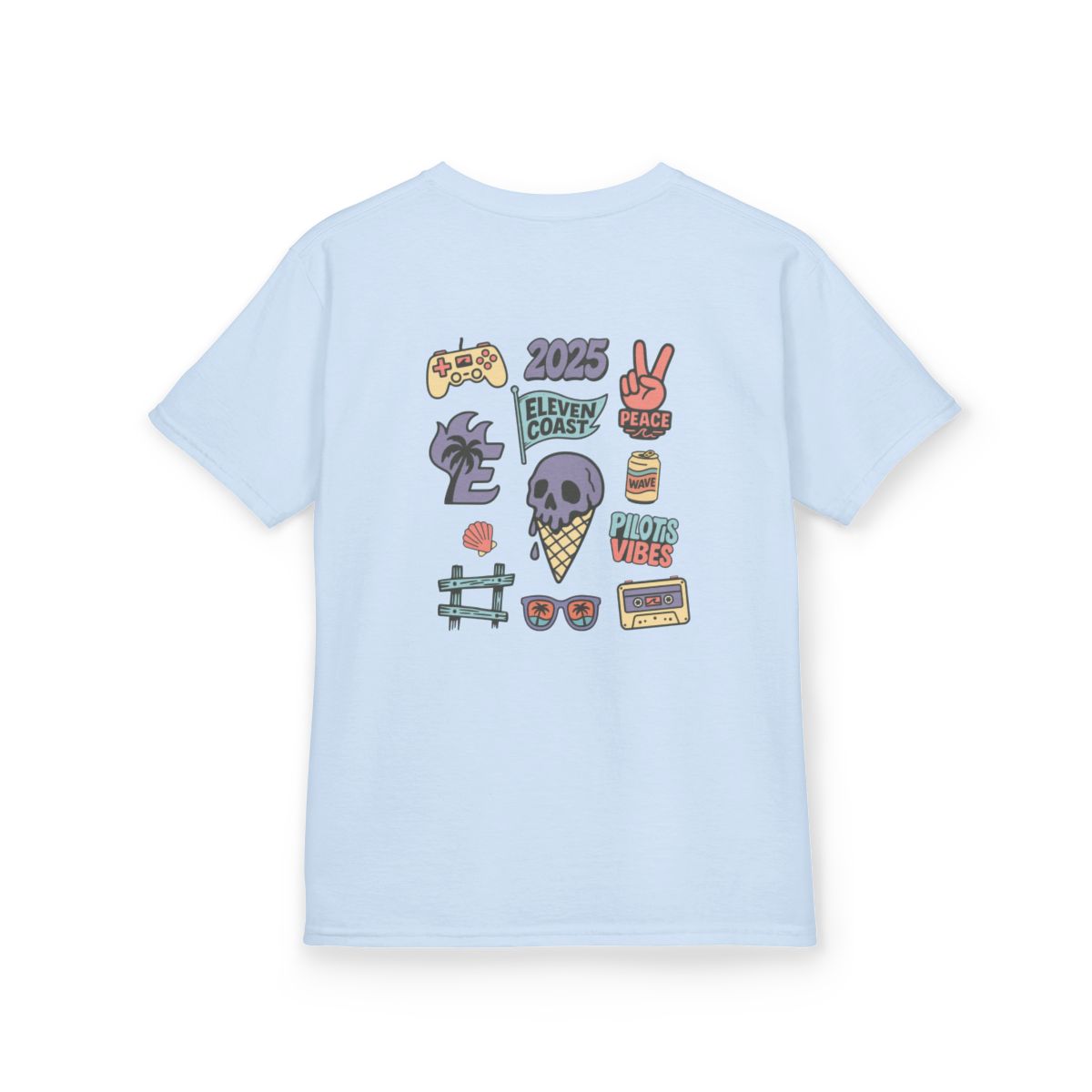 Kids Ice Cream Skull Tee Lavender 