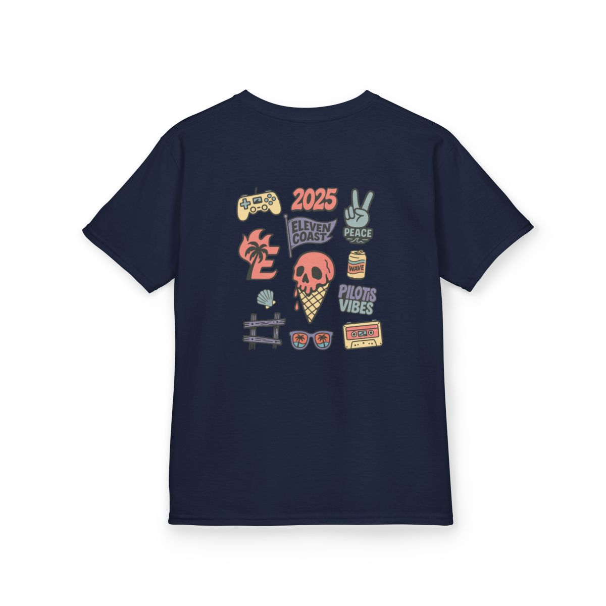 Kids Coral Skull Ice Cream Tee 
