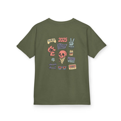 Kids Coral Skull Ice Cream Tee 