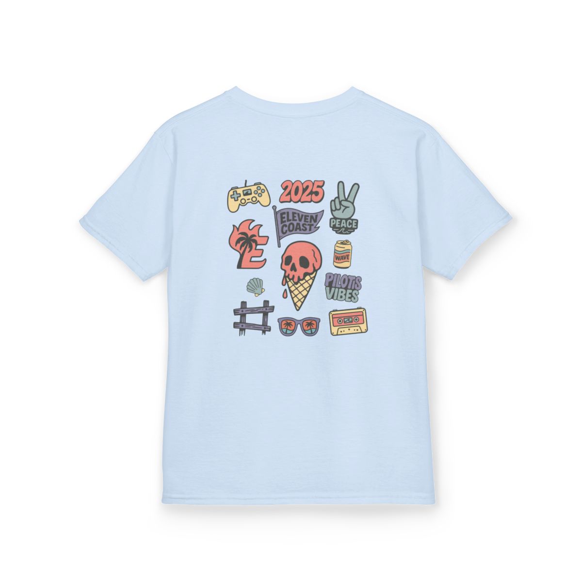 Kids Coral Skull Ice Cream Tee 